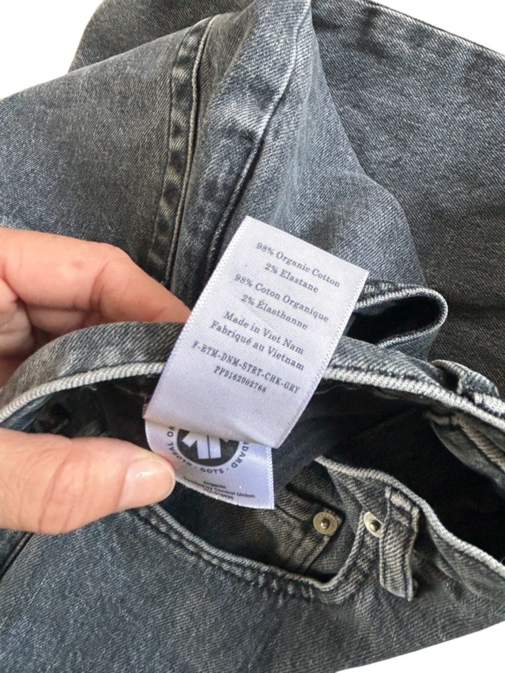 Everlane The Original Cheeky Jeans Faded Black Size 27 SHORT - Picture 7 of 8